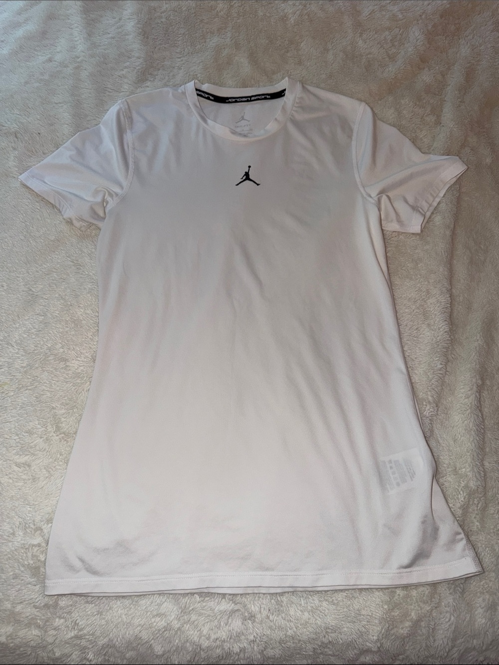 Nike Jordan White undershirt training Short Sleeve Tee with Black Jumpman